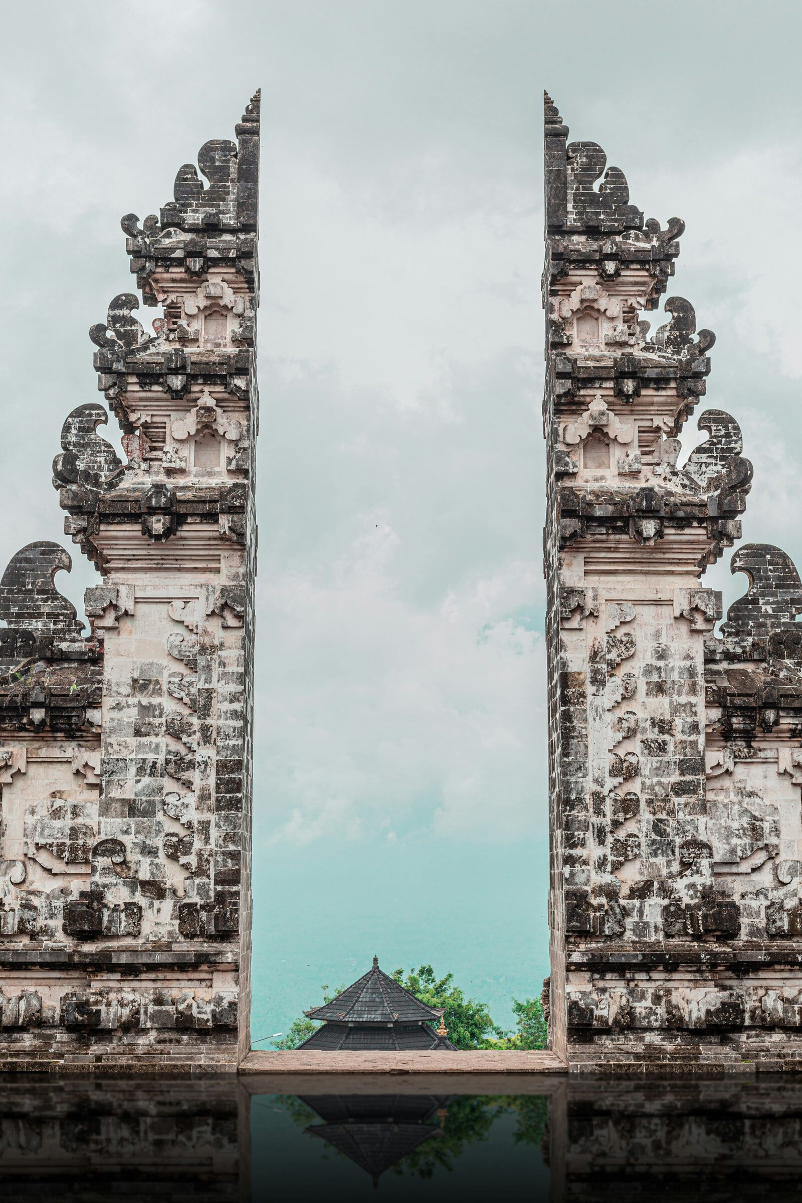 A temple gate in Bali