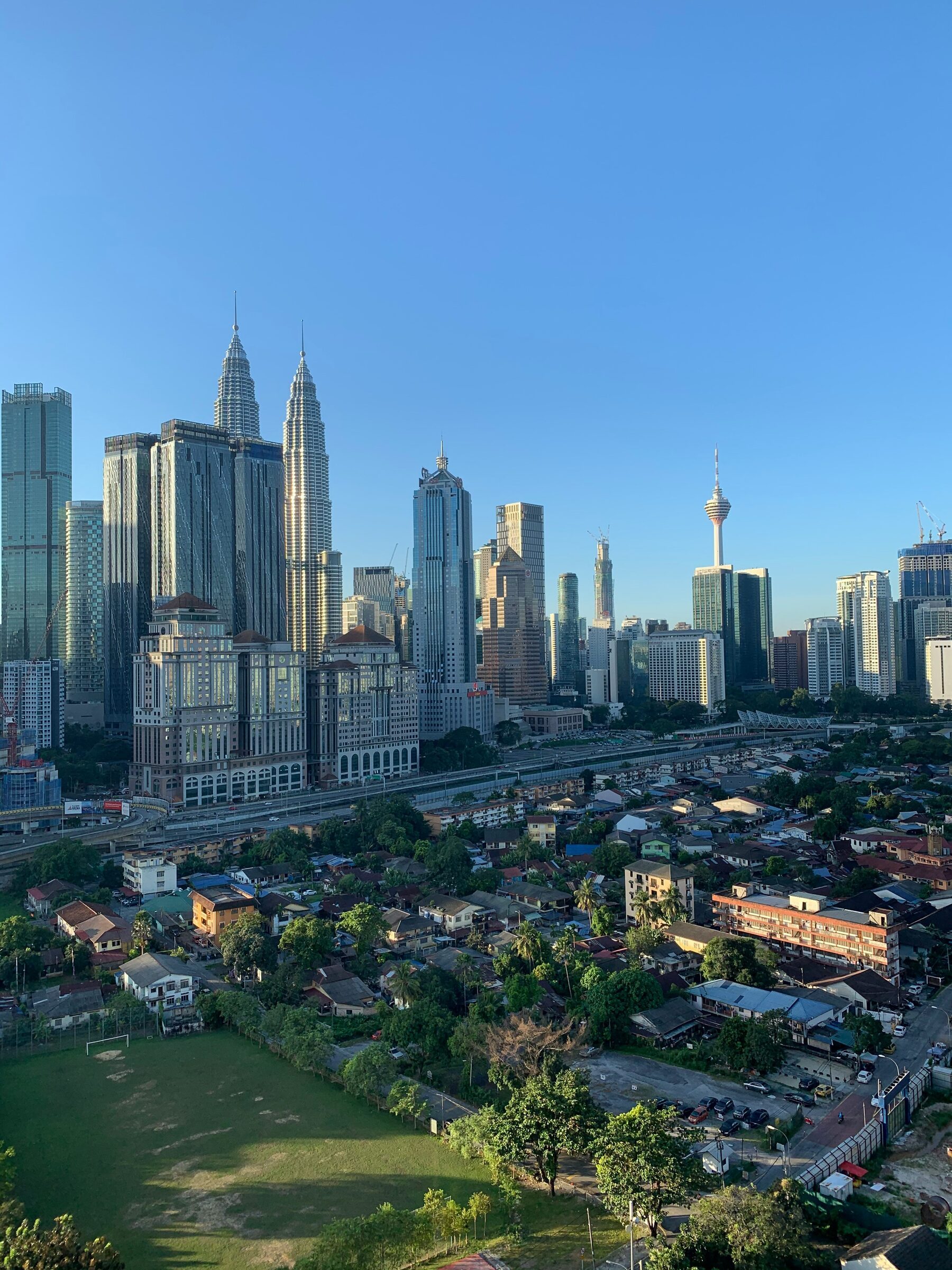 The Kuala Lumpur skyline at dusk